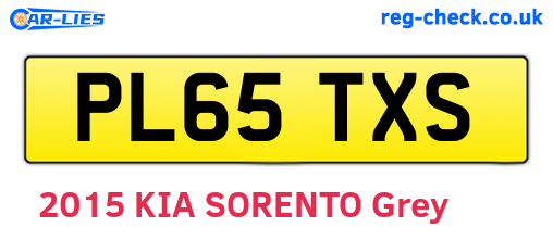 PL65TXS are the vehicle registration plates.