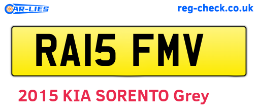 RA15FMV are the vehicle registration plates.