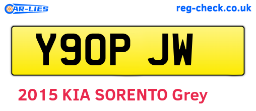 Y90PJW are the vehicle registration plates.
