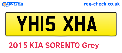 YH15XHA are the vehicle registration plates.