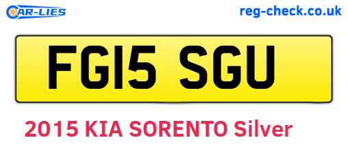 FG15SGU are the vehicle registration plates.