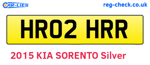 HR02HRR are the vehicle registration plates.