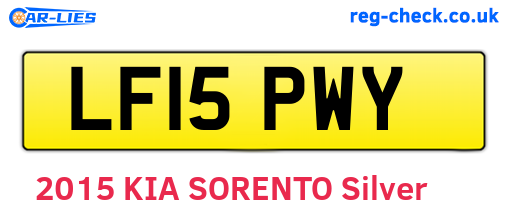 LF15PWY are the vehicle registration plates.
