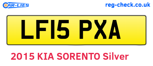 LF15PXA are the vehicle registration plates.