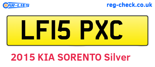 LF15PXC are the vehicle registration plates.