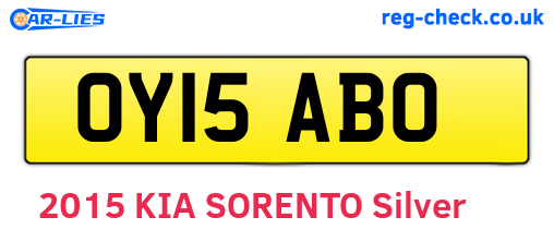 OY15ABO are the vehicle registration plates.
