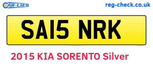 SA15NRK are the vehicle registration plates.