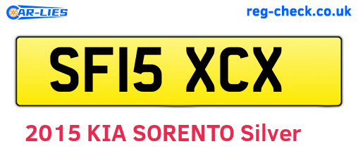 SF15XCX are the vehicle registration plates.