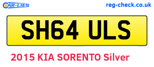 SH64ULS are the vehicle registration plates.