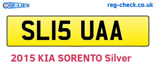 SL15UAA are the vehicle registration plates.