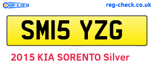 SM15YZG are the vehicle registration plates.