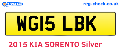 WG15LBK are the vehicle registration plates.