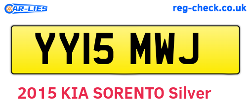YY15MWJ are the vehicle registration plates.