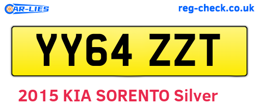 YY64ZZT are the vehicle registration plates.