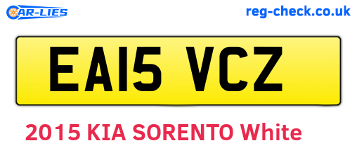 EA15VCZ are the vehicle registration plates.