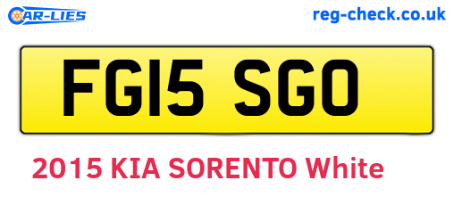 FG15SGO are the vehicle registration plates.