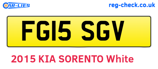 FG15SGV are the vehicle registration plates.