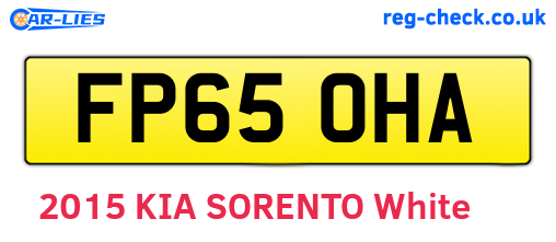 FP65OHA are the vehicle registration plates.