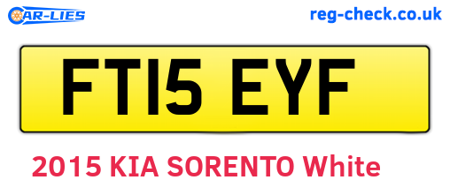 FT15EYF are the vehicle registration plates.