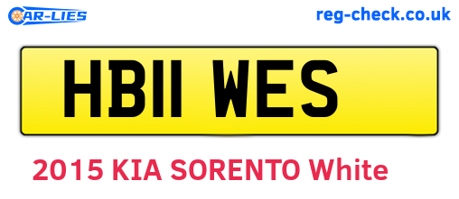 HB11WES are the vehicle registration plates.