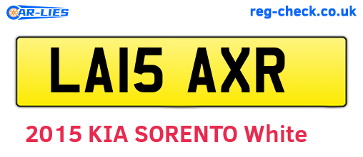 LA15AXR are the vehicle registration plates.