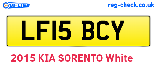 LF15BCY are the vehicle registration plates.
