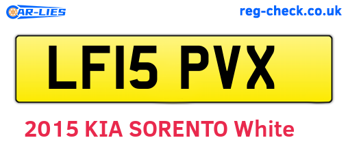 LF15PVX are the vehicle registration plates.