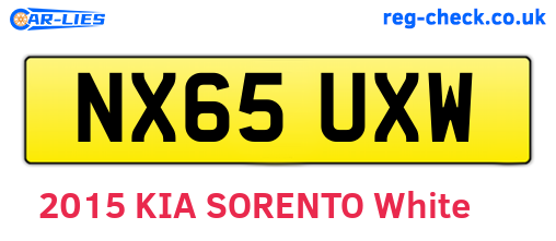 NX65UXW are the vehicle registration plates.