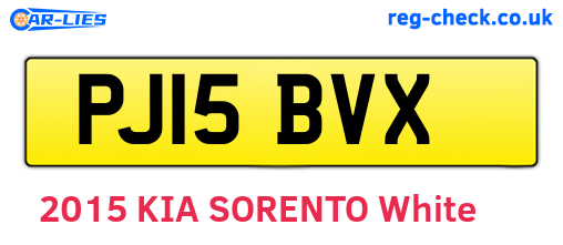 PJ15BVX are the vehicle registration plates.