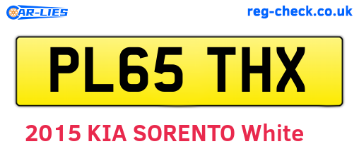 PL65THX are the vehicle registration plates.