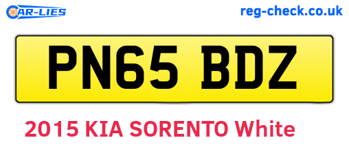 PN65BDZ are the vehicle registration plates.