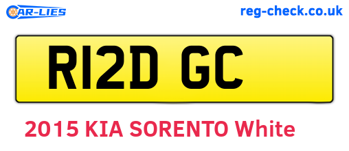 R12DGC are the vehicle registration plates.
