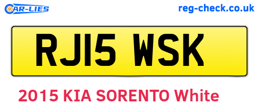 RJ15WSK are the vehicle registration plates.
