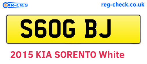S60GBJ are the vehicle registration plates.