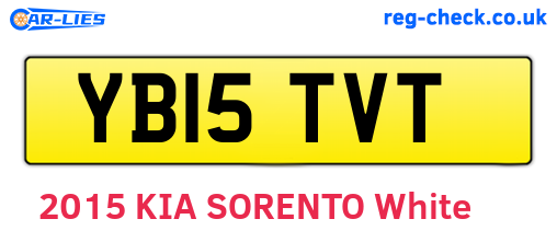 YB15TVT are the vehicle registration plates.