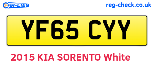 YF65CYY are the vehicle registration plates.