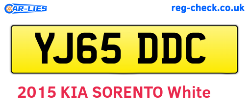 YJ65DDC are the vehicle registration plates.