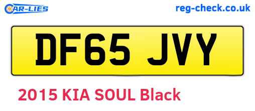 DF65JVY are the vehicle registration plates.