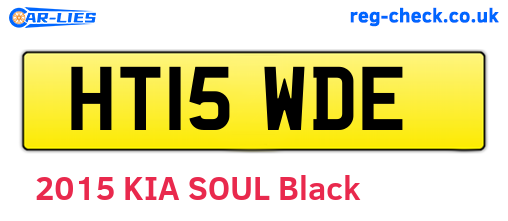 HT15WDE are the vehicle registration plates.