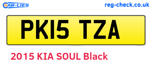 PK15TZA are the vehicle registration plates.