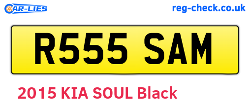 R555SAM are the vehicle registration plates.