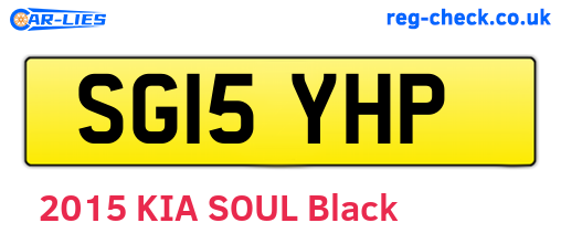 SG15YHP are the vehicle registration plates.