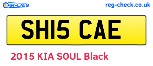 SH15CAE are the vehicle registration plates.