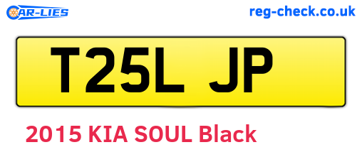 T25LJP are the vehicle registration plates.