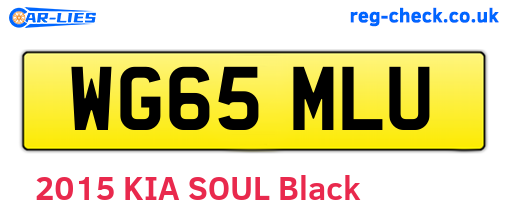WG65MLU are the vehicle registration plates.