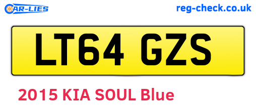 LT64GZS are the vehicle registration plates.