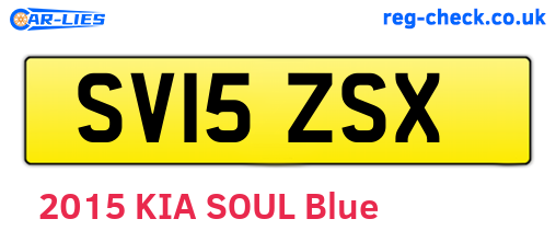 SV15ZSX are the vehicle registration plates.