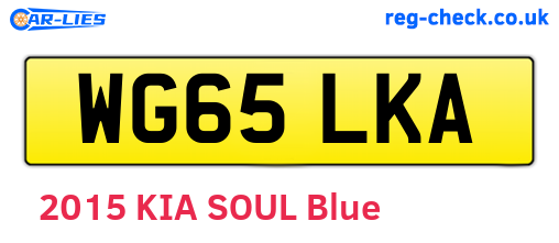 WG65LKA are the vehicle registration plates.