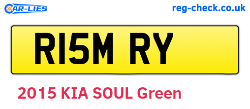 R15MRY are the vehicle registration plates.