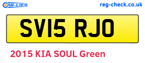 SV15RJO are the vehicle registration plates.